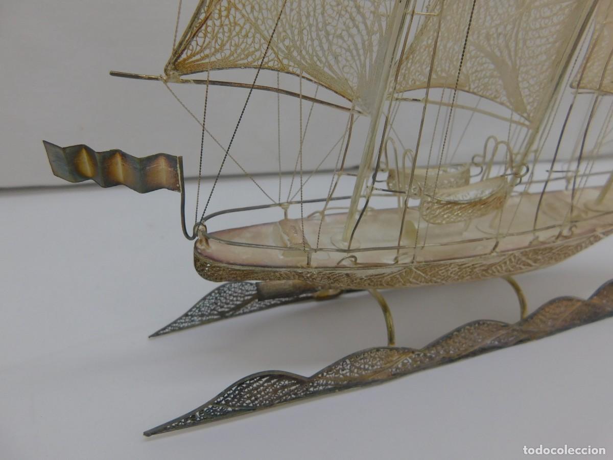Antig&uuml;edades: BARCO FILIGRANA DE PLATA - Foto 15