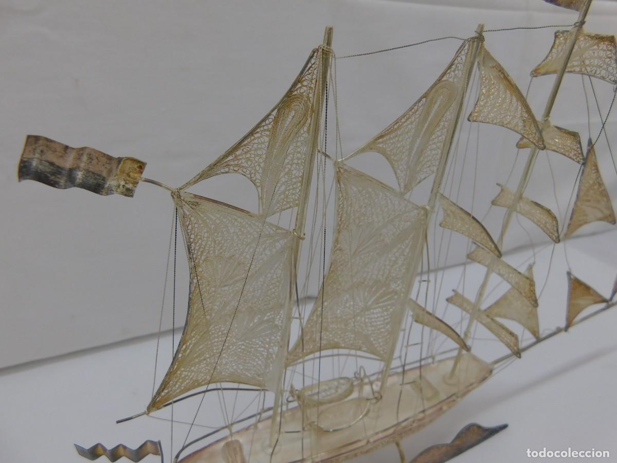 Antig&uuml;edades: BARCO FILIGRANA DE PLATA - Foto 16