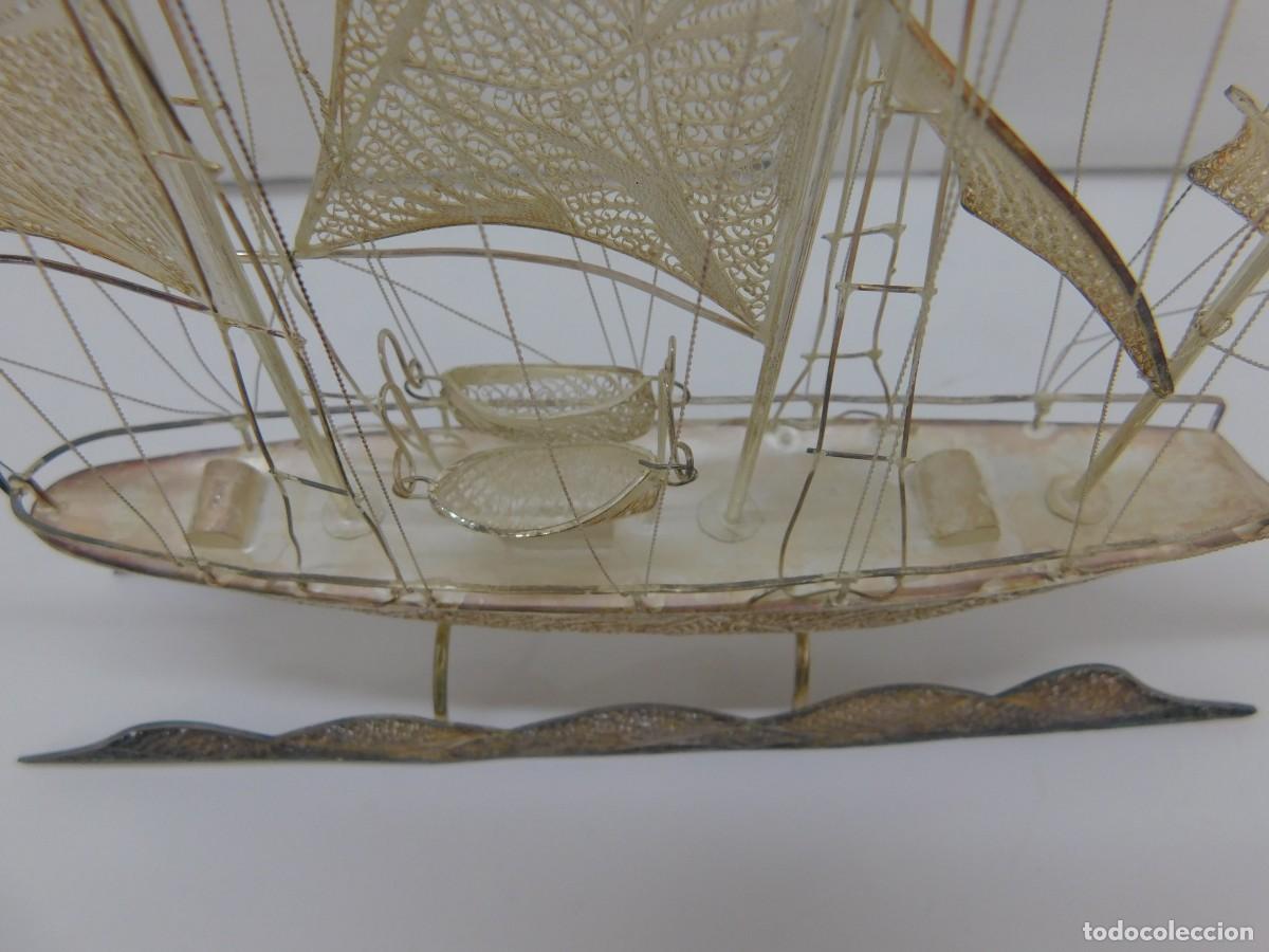 Antig&uuml;edades: BARCO FILIGRANA DE PLATA - Foto 17