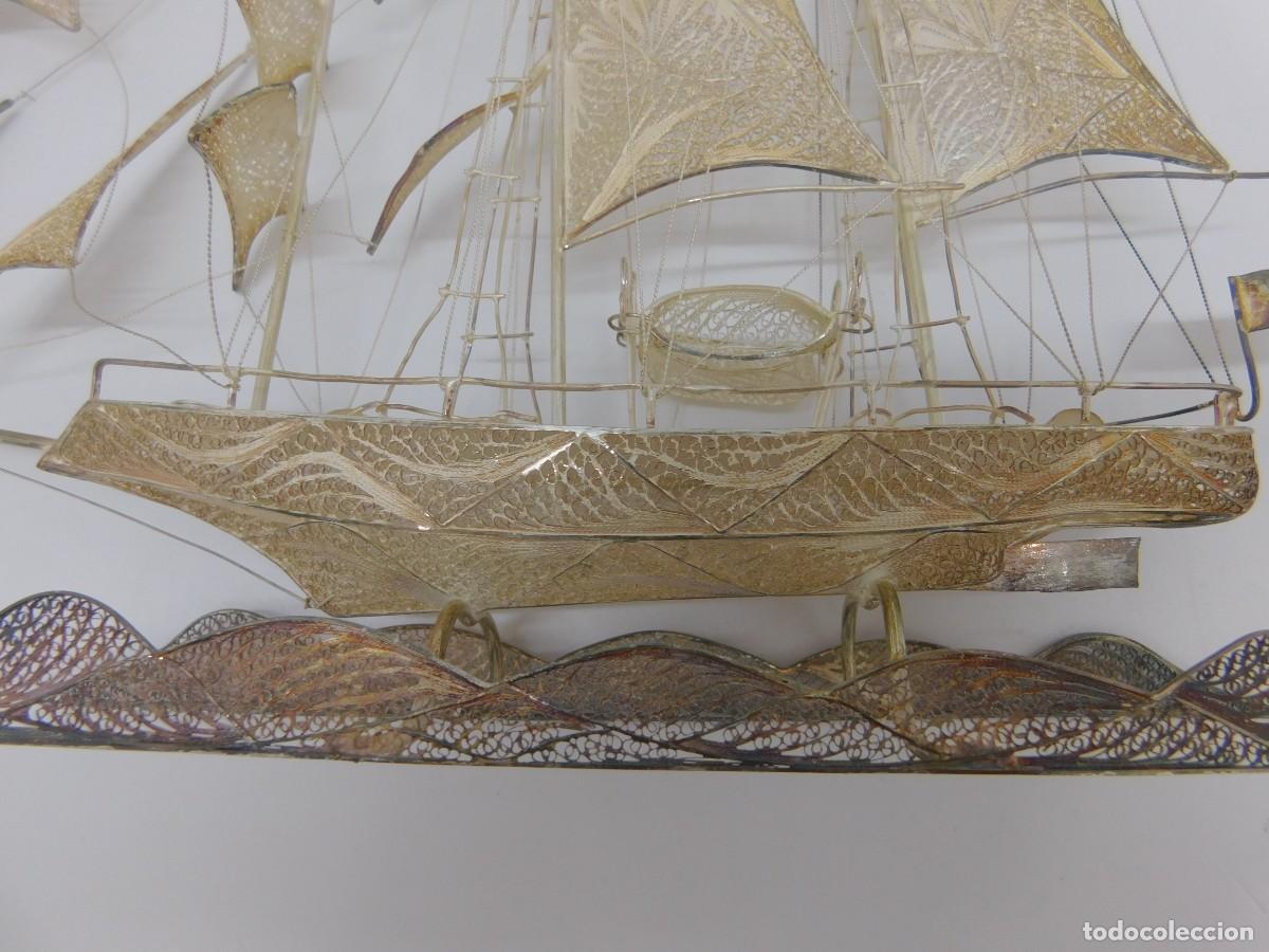 Antig&uuml;edades: BARCO FILIGRANA DE PLATA - Foto 19
