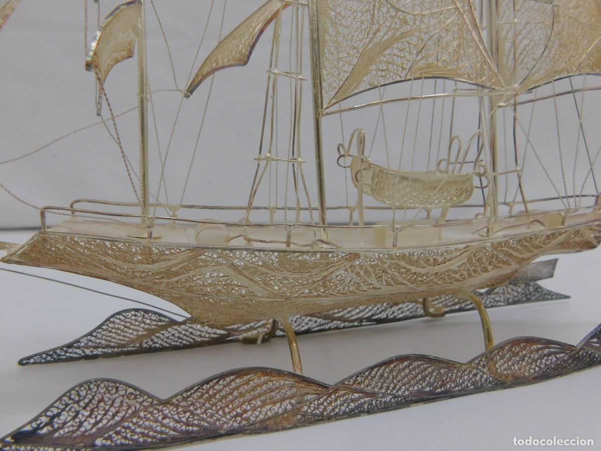 Antig&uuml;edades: BARCO FILIGRANA DE PLATA - Foto 20