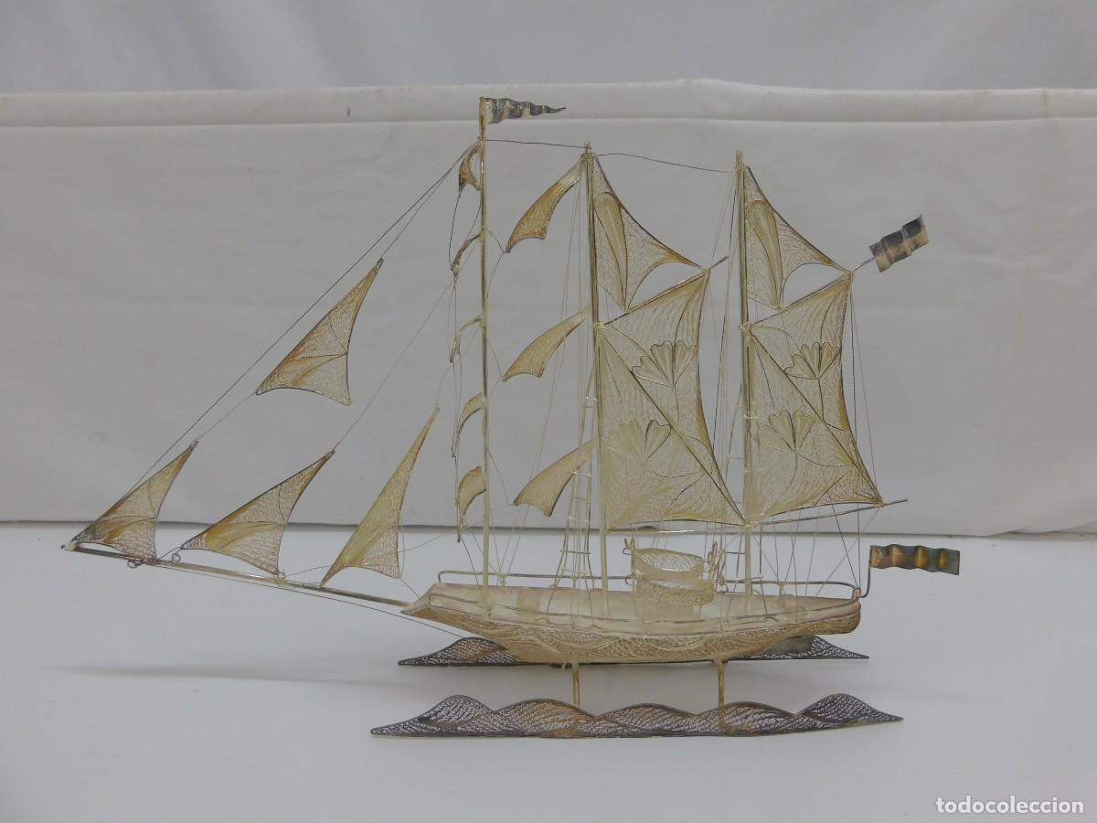 Antig&uuml;edades: BARCO FILIGRANA DE PLATA - Foto 21