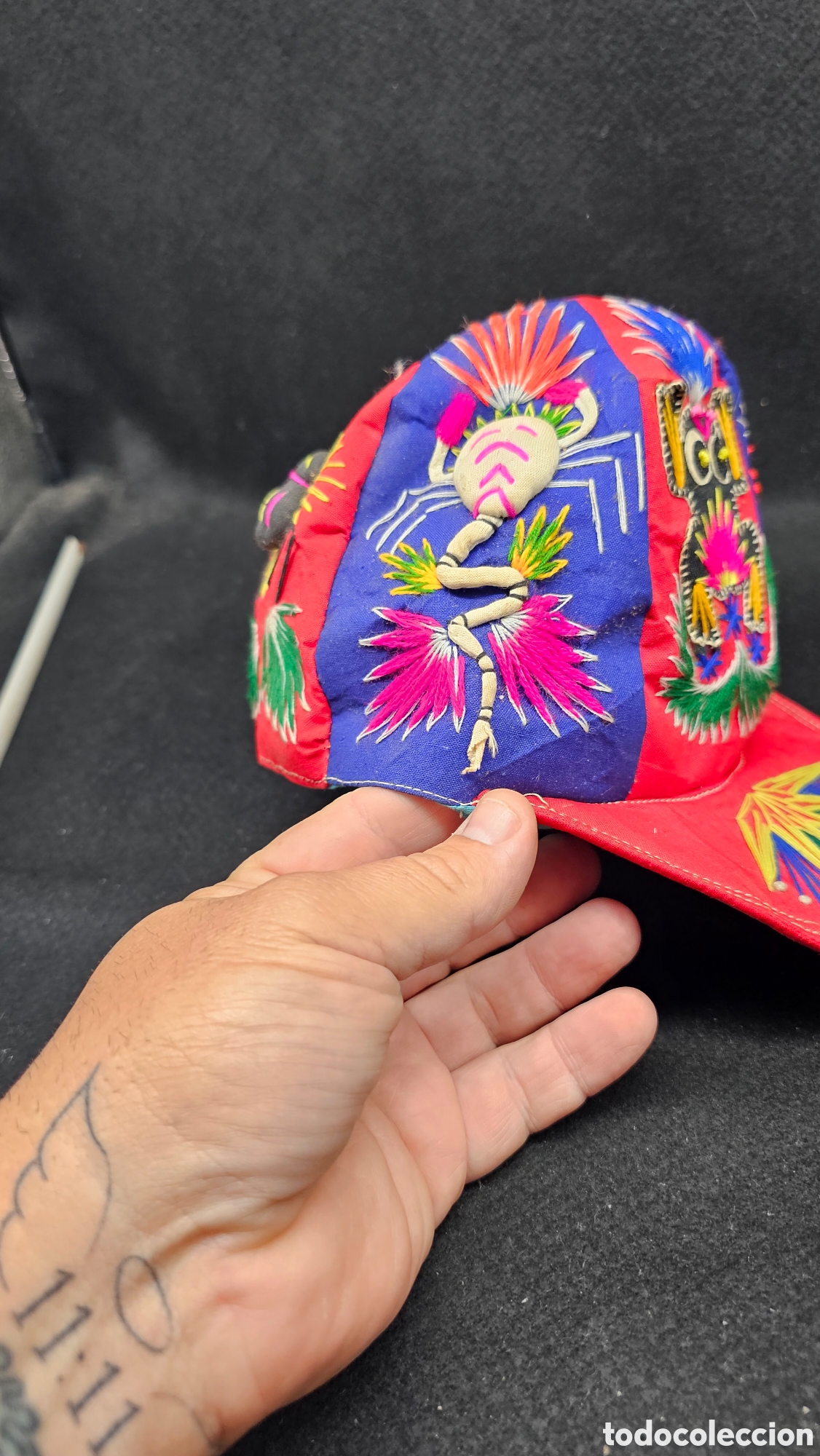 Antig&uuml;edades: Gorra artesanal China de los 6 venenos... d&eacute;cada de los 90 - Foto 2