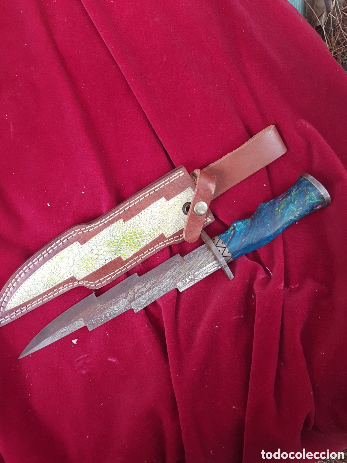 Antig&uuml;edades: ESPECTACULAR Y ANTIGUO CUCHILLO DE ACERO DE DAMASCO
