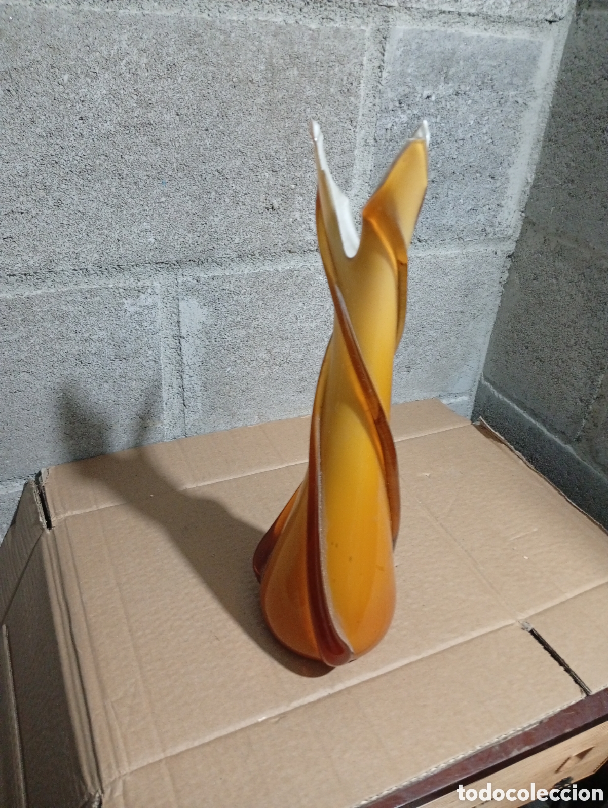 Antig&uuml;edades: Florero jarr&oacute;n cristal soplado antiguo Murano
