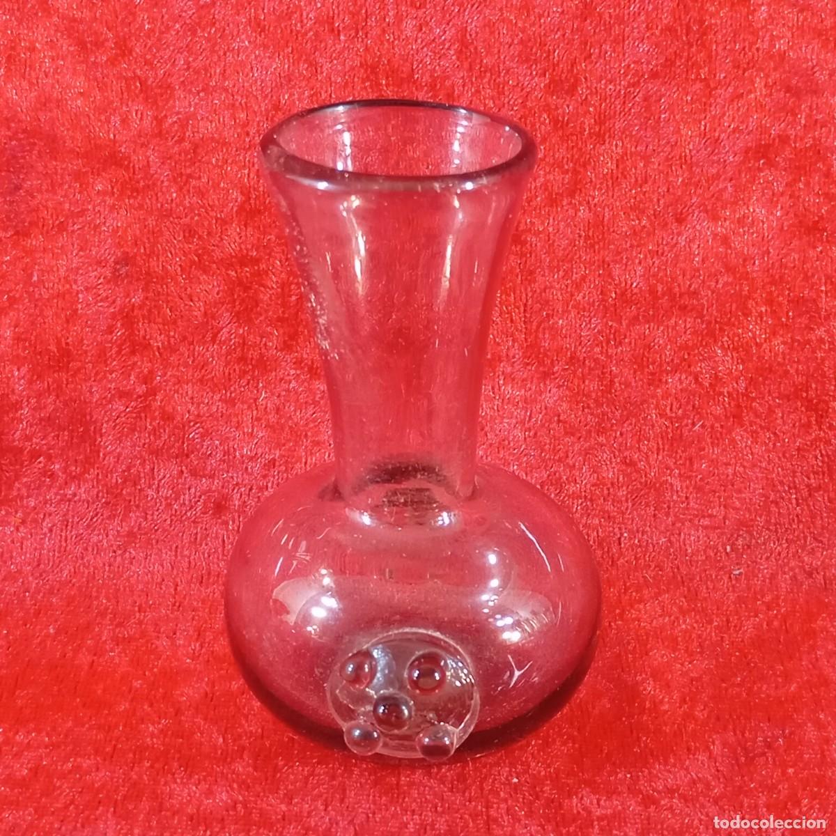 Antig&uuml;edades: MINI JARR&Oacute;N DE CRISTAL MORADO - VIDRIO SOPLADO - ARTESANAL - VINTAGE - 8 CM DE ALTO