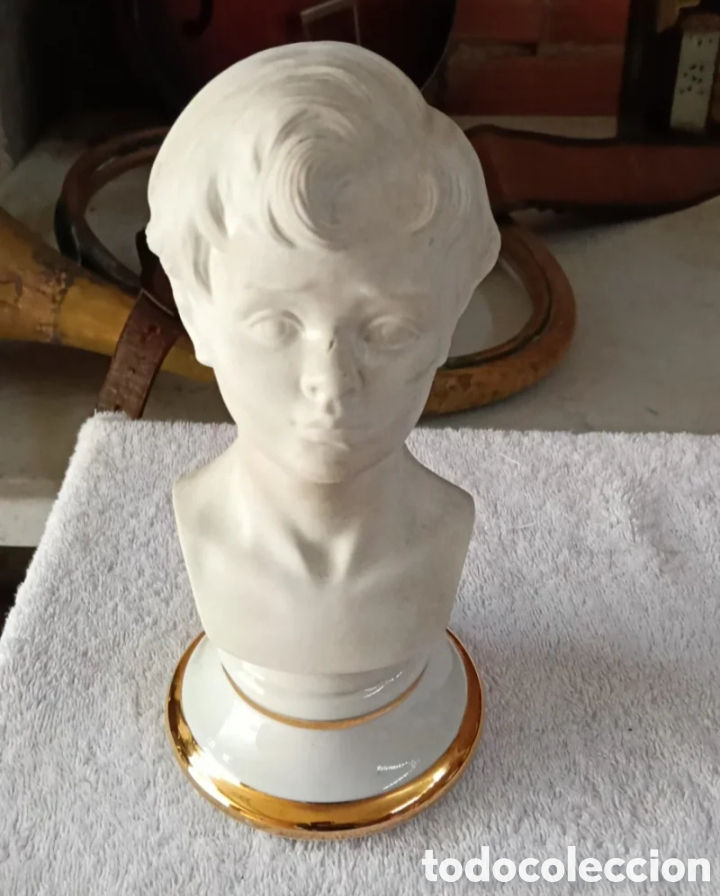 Antig&uuml;edades: Busto antiguo franc&eacute;s biscuit - Foto 1