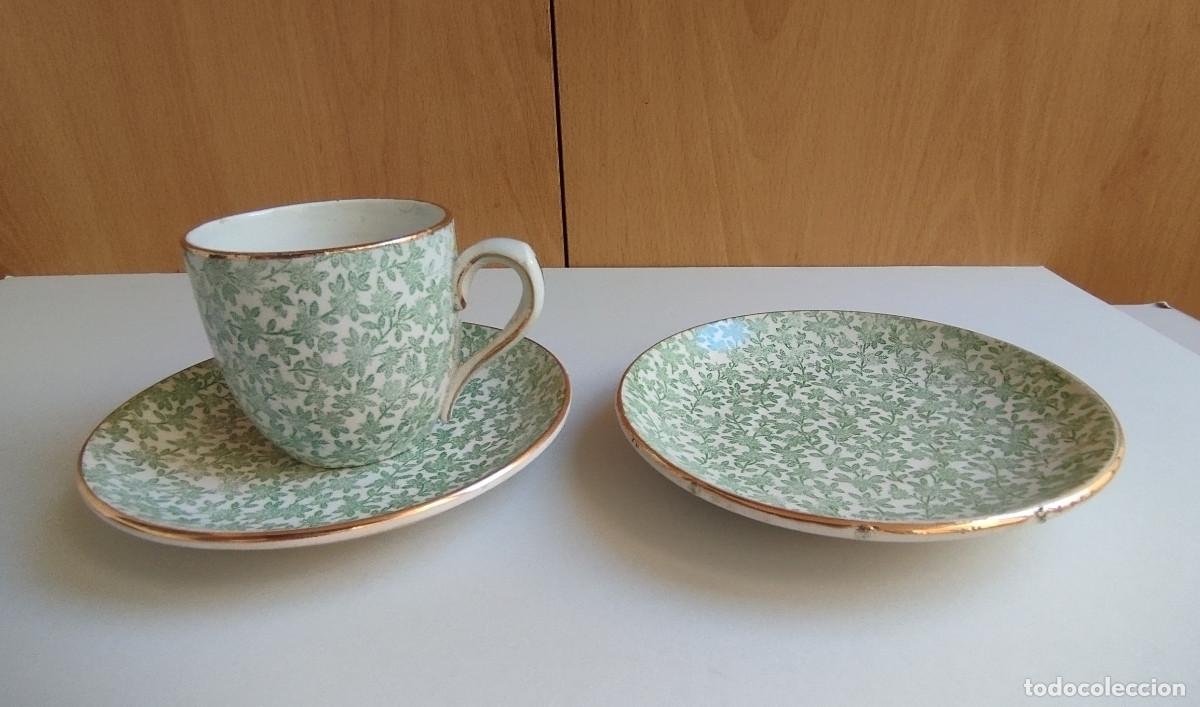Antig&uuml;edades: Taza y dos platos de caf&eacute; - Pickman - Cartuja, Sevilla