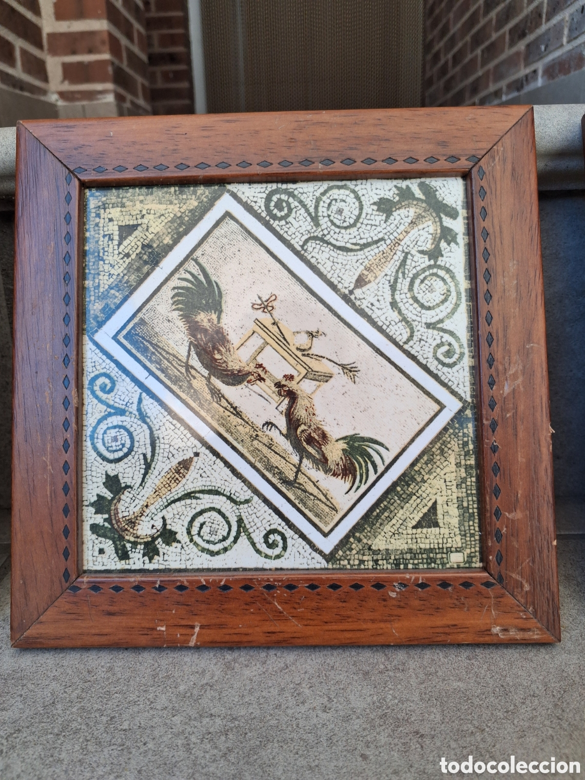Antig&uuml;edades: Cuadro azulejo cer&aacute;mica