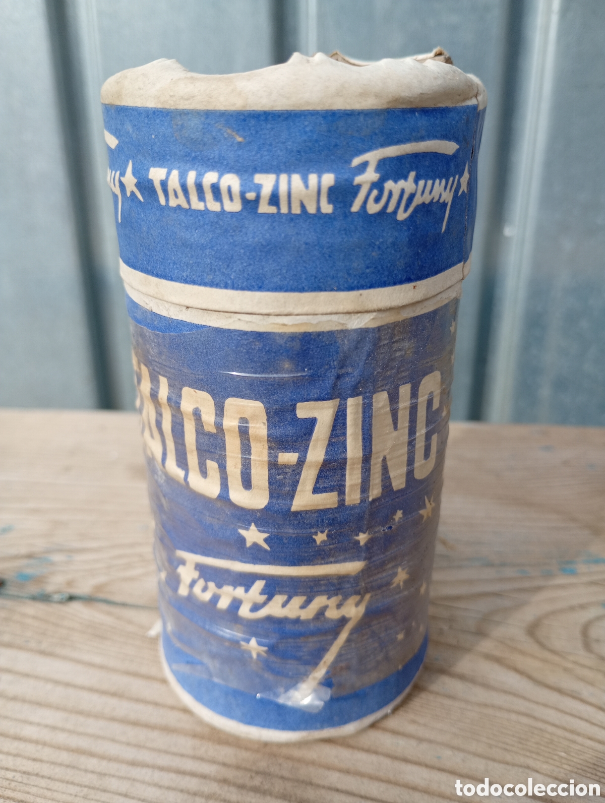 Antig&uuml;edades: Unio bote cart&oacute;n talco zinc Fortuny S&oacute;ller laboratorio mallorca farmacia