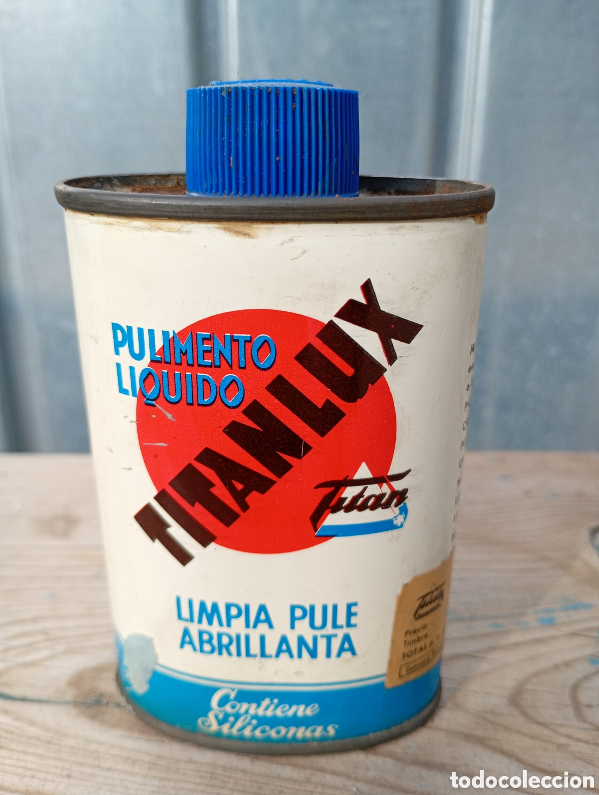 Antig&uuml;edades: Bote lata pulimento liquido titanlux antiguo