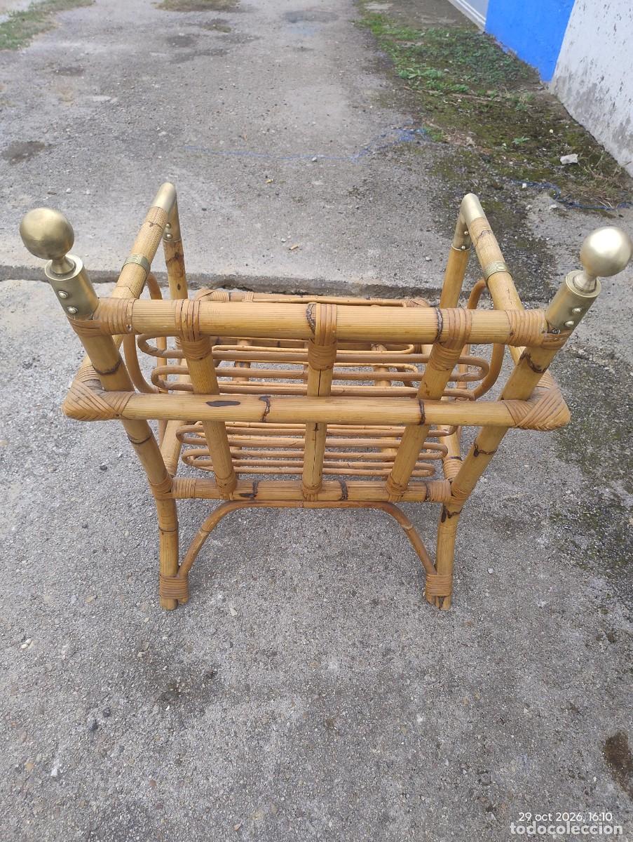 Antig&uuml;edades: Sill&oacute;n de minbre con decorados de bronce - Foto 3
