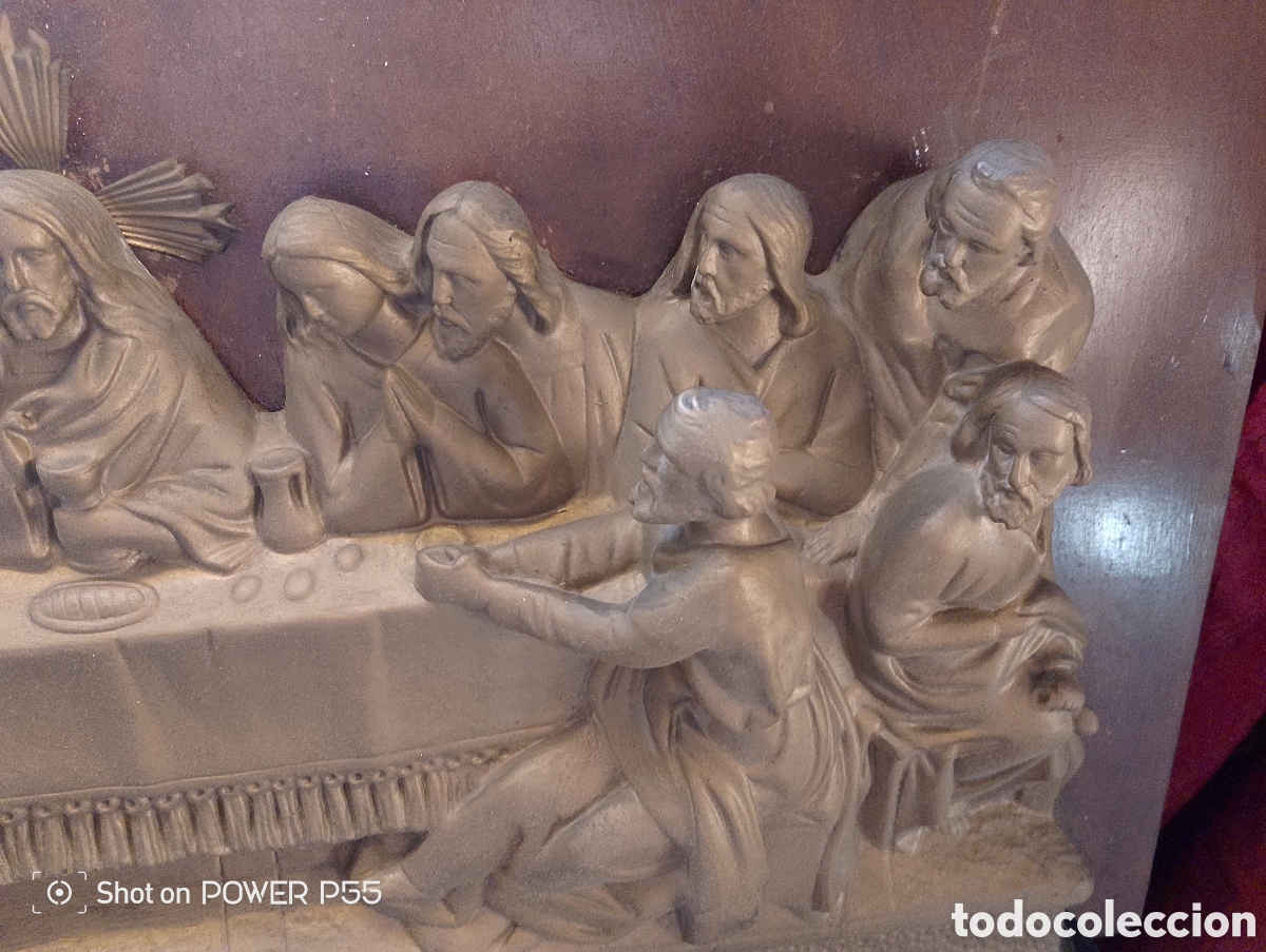 Antig&uuml;edades: Relieve santa cena de cristo - Foto 3