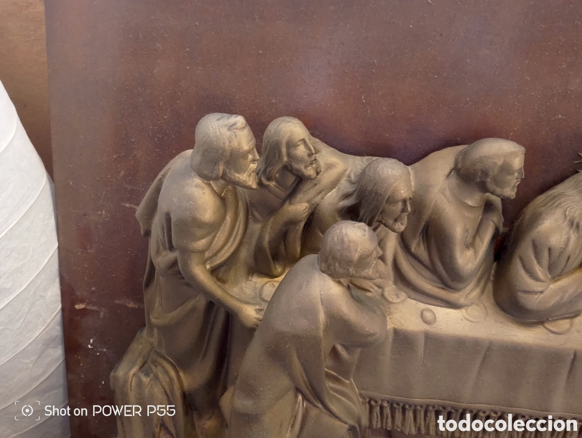 Antig&uuml;edades: Relieve santa cena de cristo - Foto 4