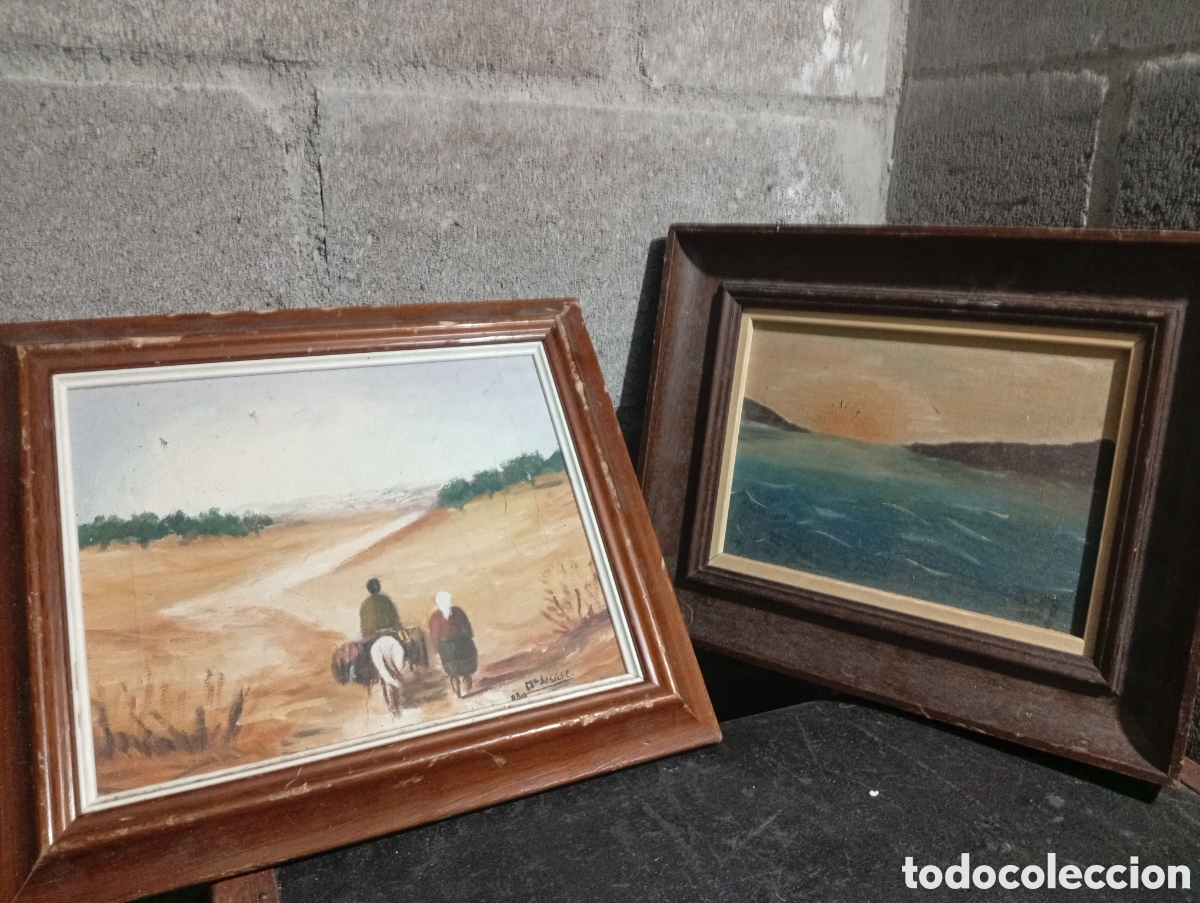 Antig&uuml;edades: Dos cuadros antiguos vintage