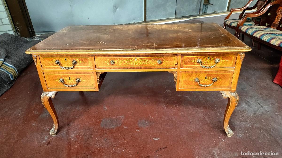 Antig&uuml;edades: Escritorio estilo neoclesico con marqueteria, luis xv