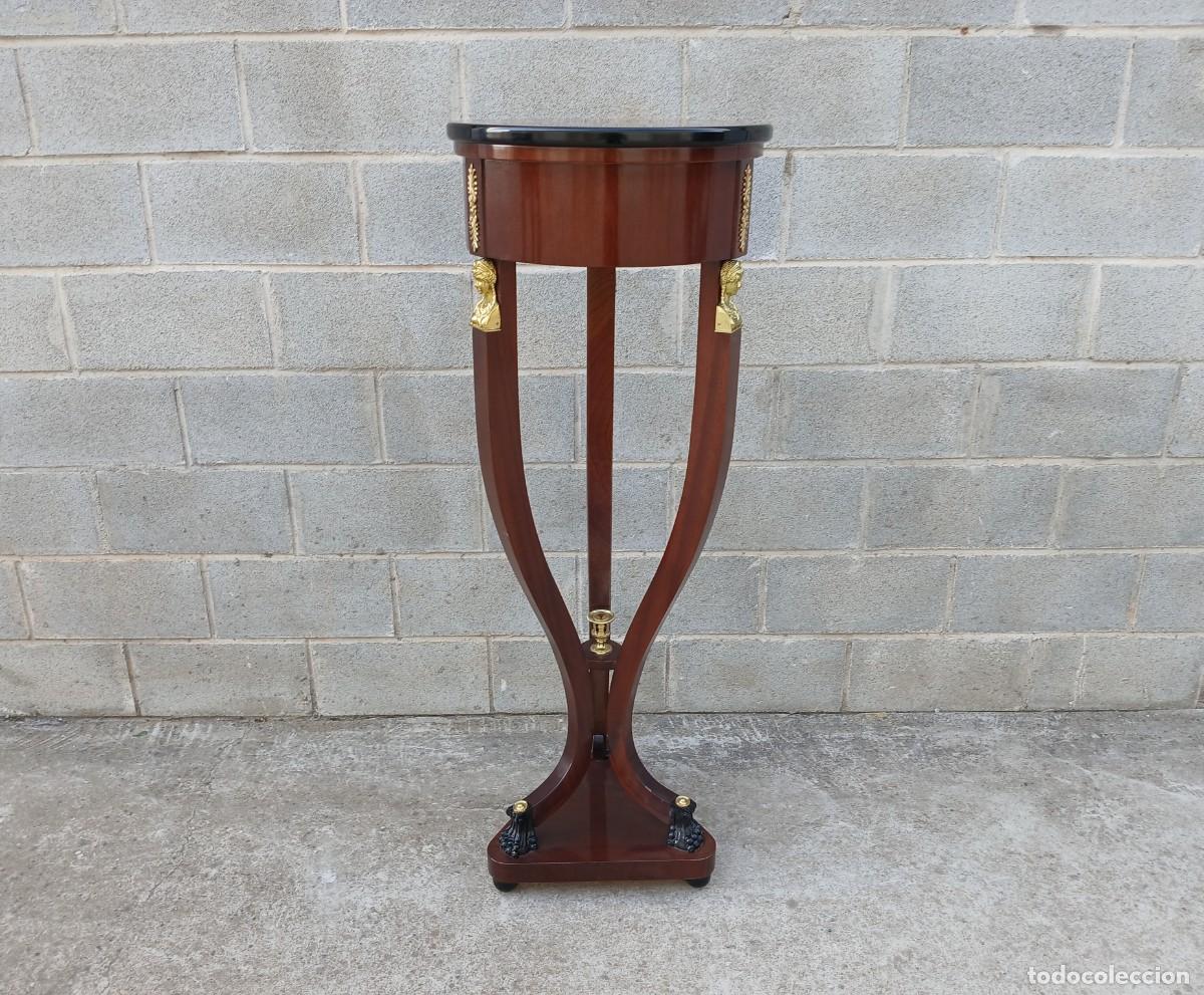 Antig&uuml;edades: 2 Dos Columnas antiguas estilo Imperio (128 cm). Pareja de Pedestales pie columna antigua Neocl&aacute;sico - Foto 11
