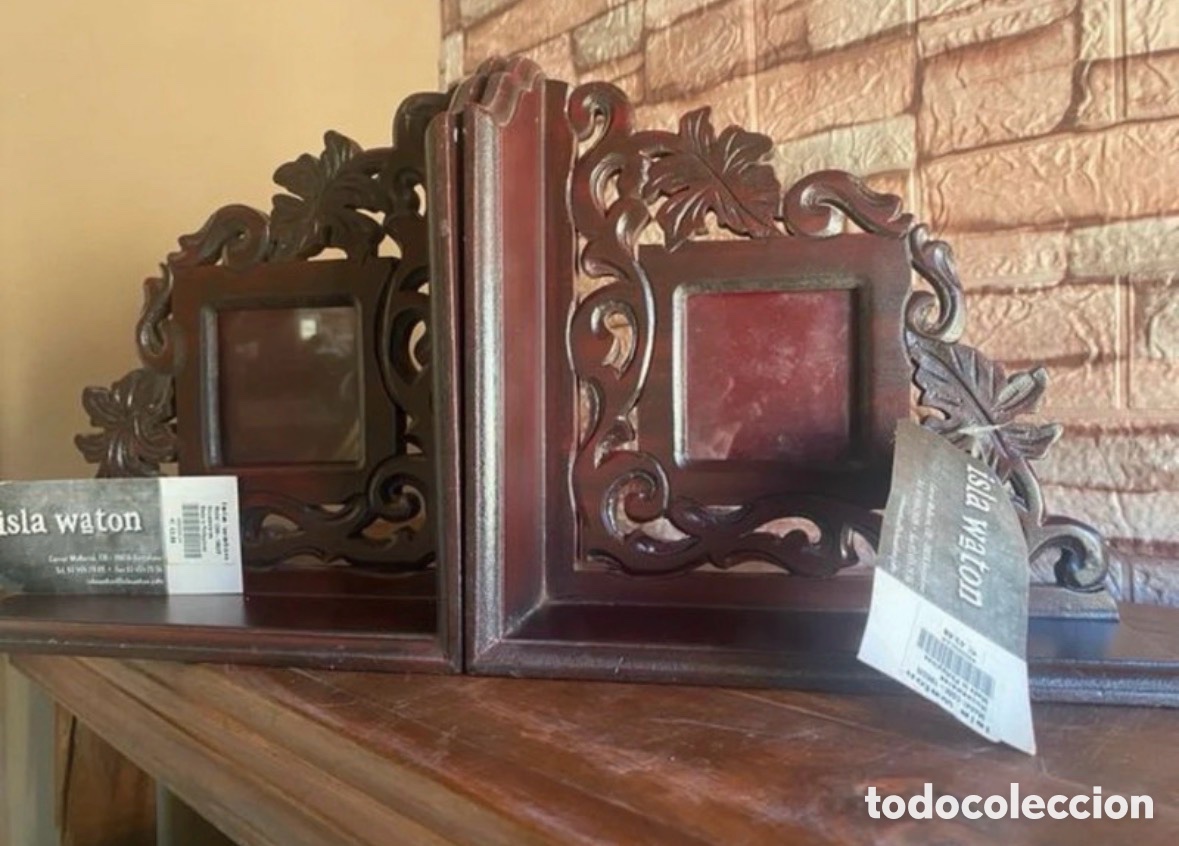 Antig&uuml;edades: Sujeta libros de madera - Foto 6