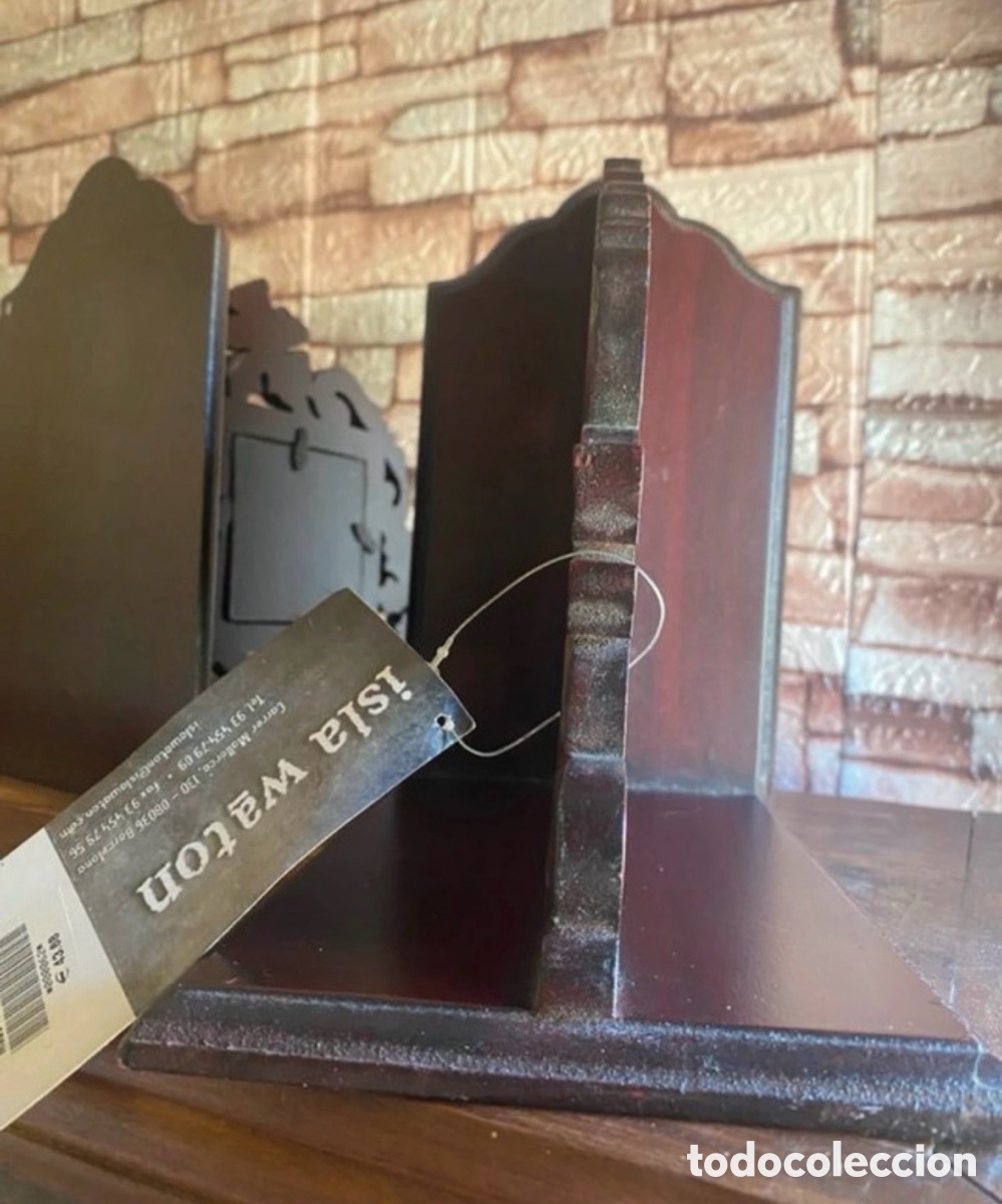 Antig&uuml;edades: Sujeta libros de madera - Foto 8