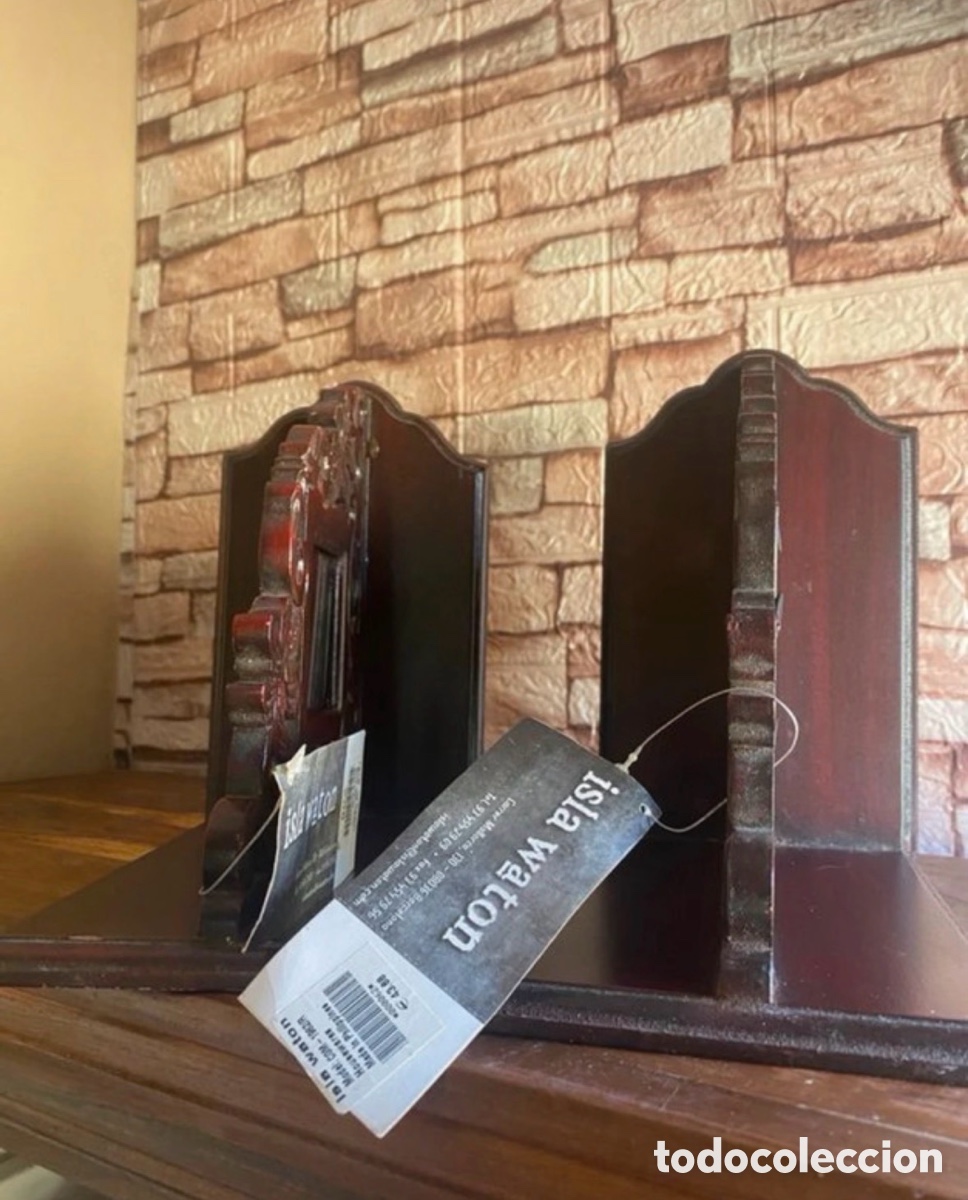Antig&uuml;edades: Sujeta libros de madera - Foto 9
