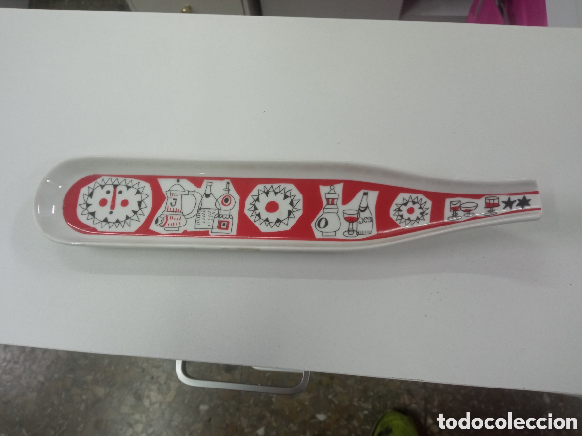 Antig&uuml;edades: Antigua Bandeja de aperitivos de porcelana Bidasoa de 30 cm, dise&ntilde;ado por Andre Ricard