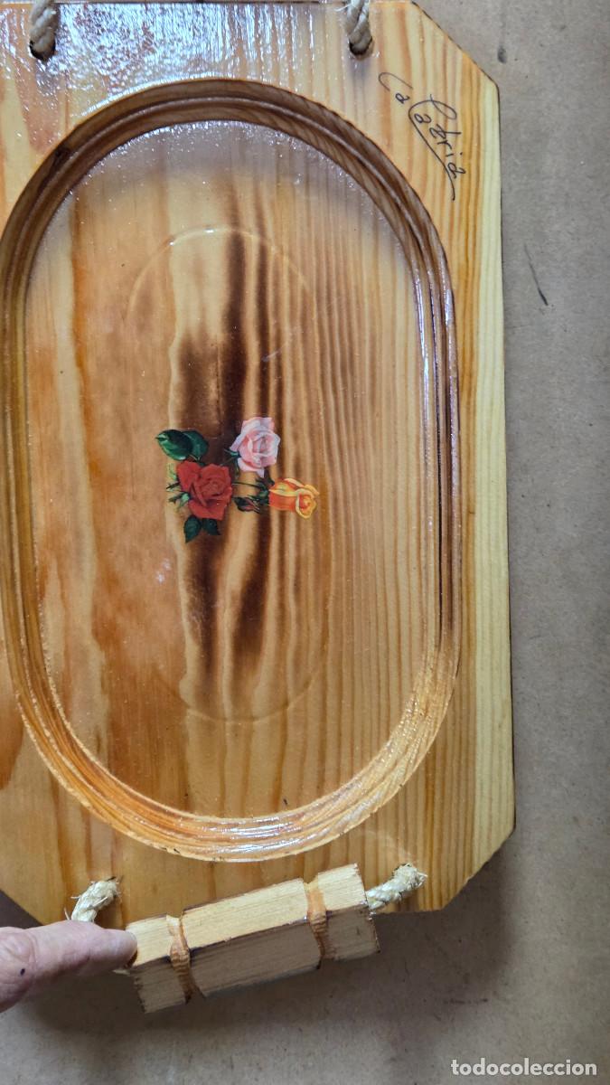 Antig&uuml;edades: bandeja de madera vintage - Foto 3