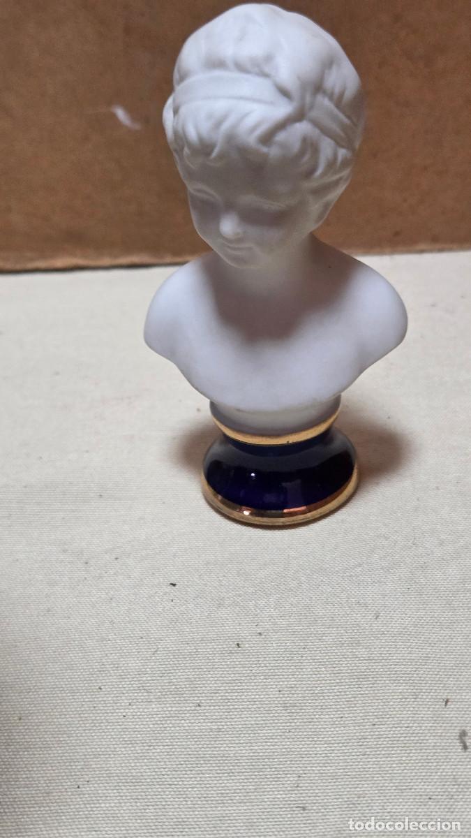 Antig&uuml;edades: busto de porcelana vintage biscuit - Foto 1
