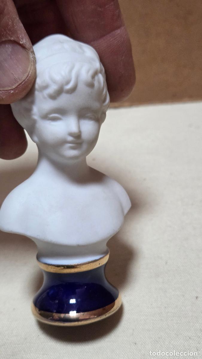 Antig&uuml;edades: busto de porcelana vintage biscuit - Foto 4