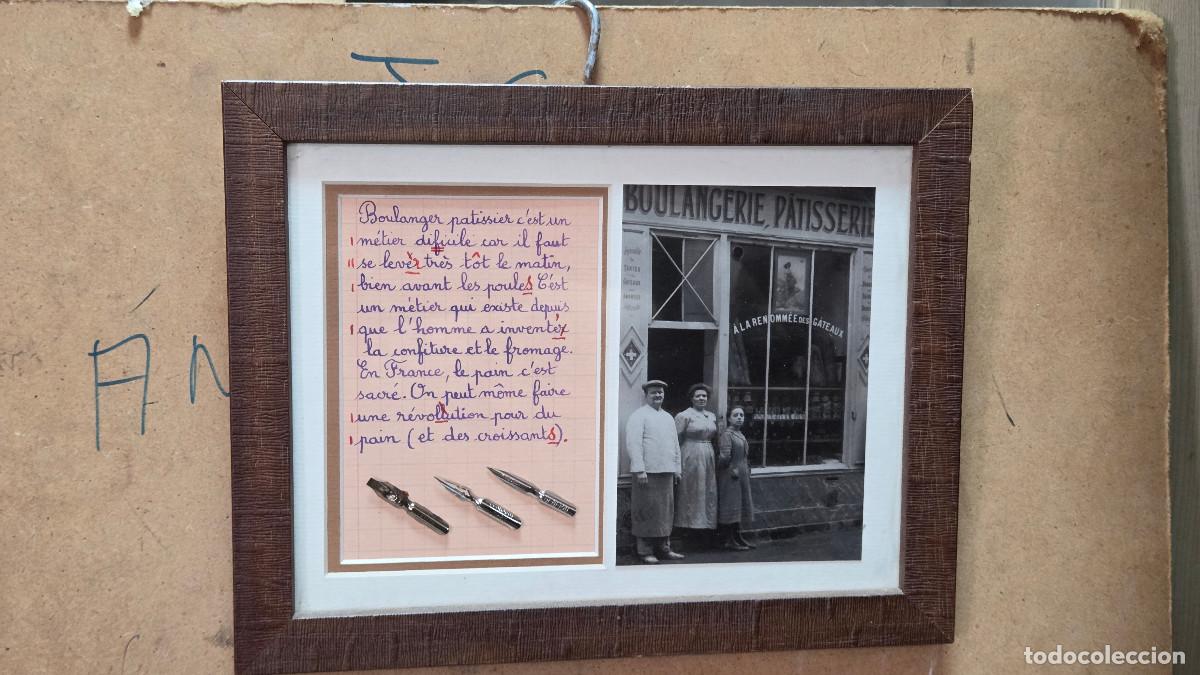 Antig&uuml;edades: cuadro con plumillas coleccionable