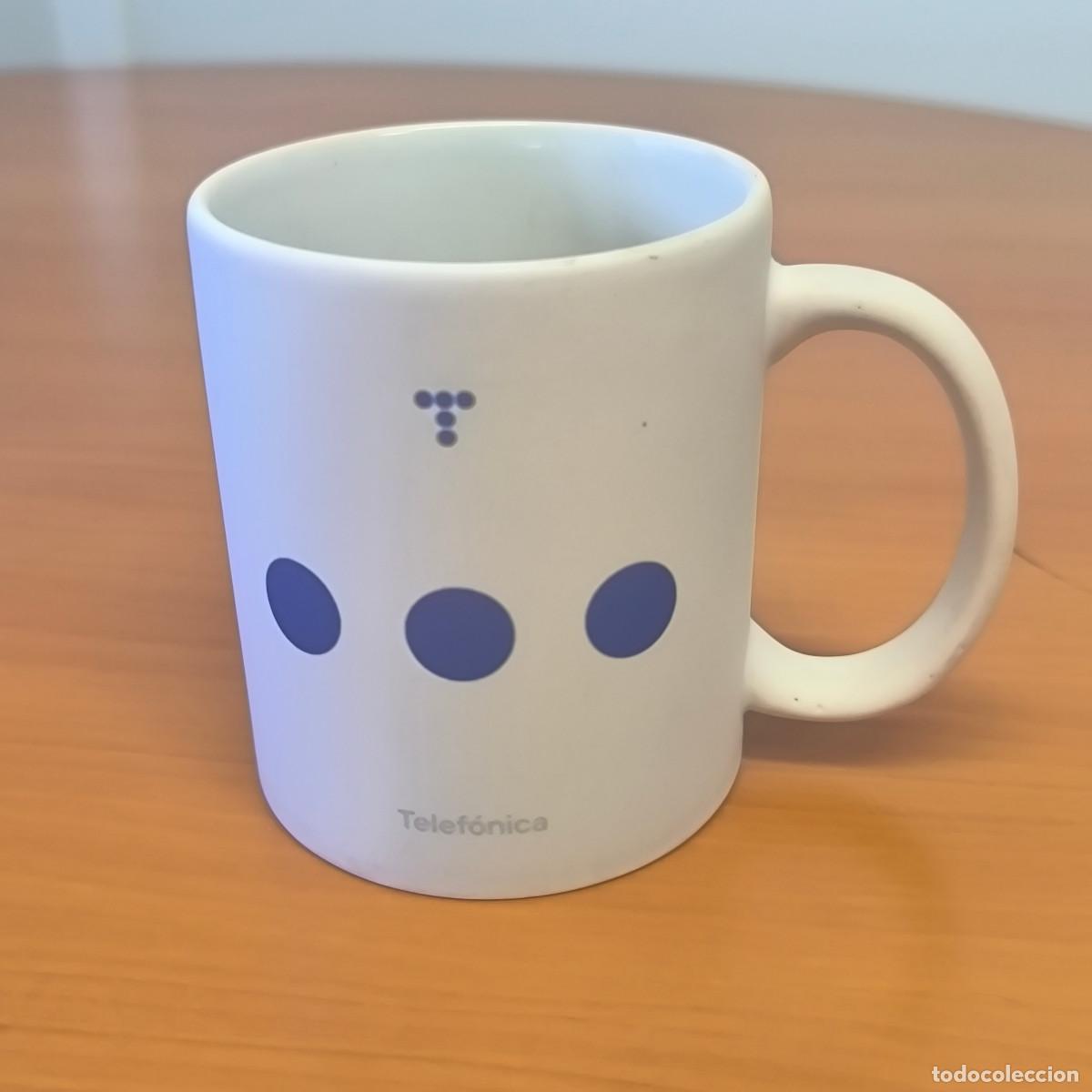 Antig&uuml;edades: 005542MEN-Taza blanca telefonica logo 2021