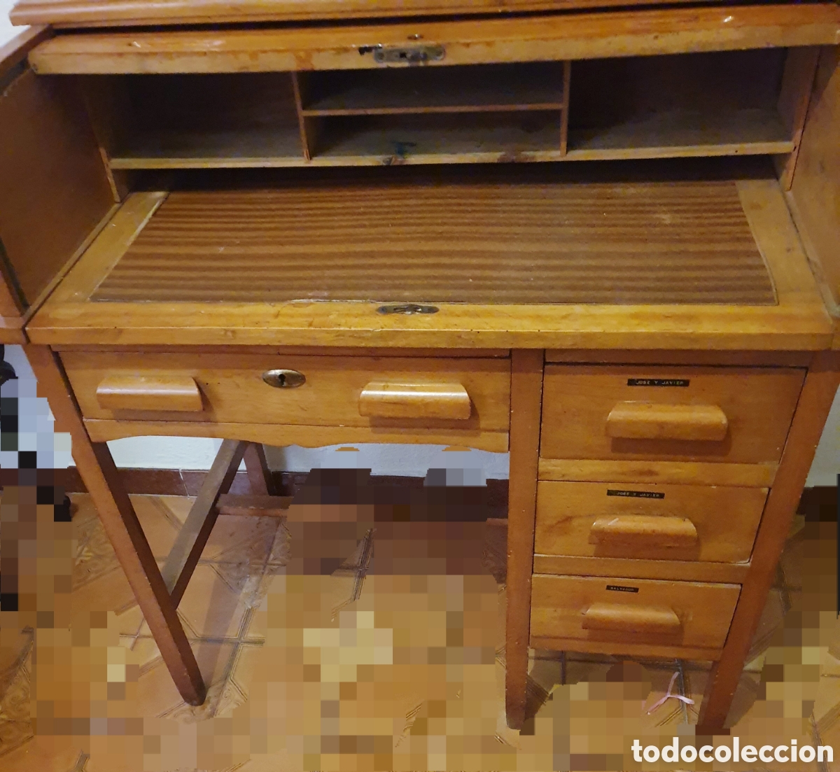 Antig&uuml;edades: ESCRITORIO BUREAU ESTILO AMERICANO - Foto 4