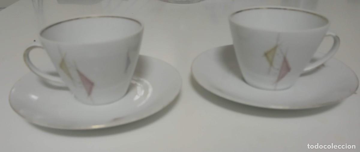 Antig&uuml;edades: Pareja de tazas de caf&eacute; Mid-Century Bavaria Schirnding - Dise&ntilde;o at&oacute;mico retro a&ntilde;os 50/60