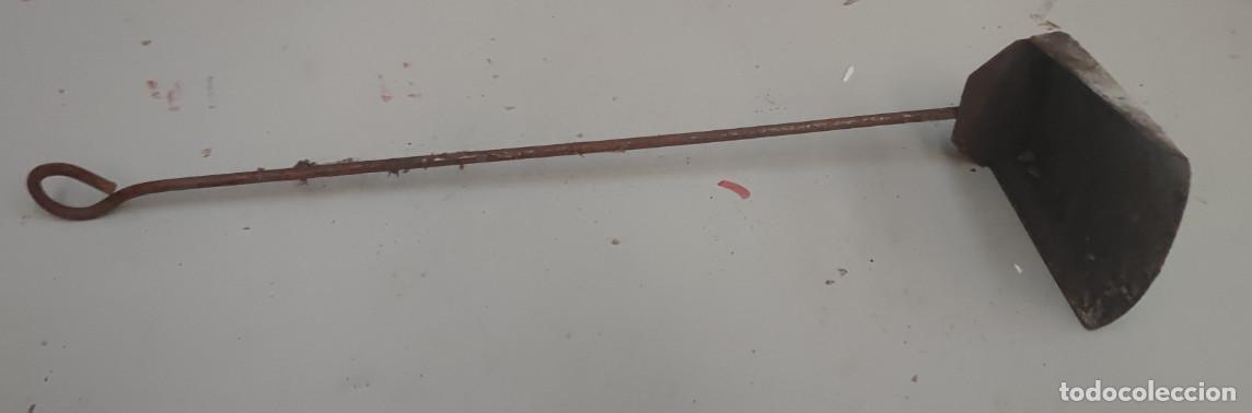 Antig&uuml;edades: ANTIGUO RECOGEDOR DE CENIZA PARA CHIMENEA, 42 CM