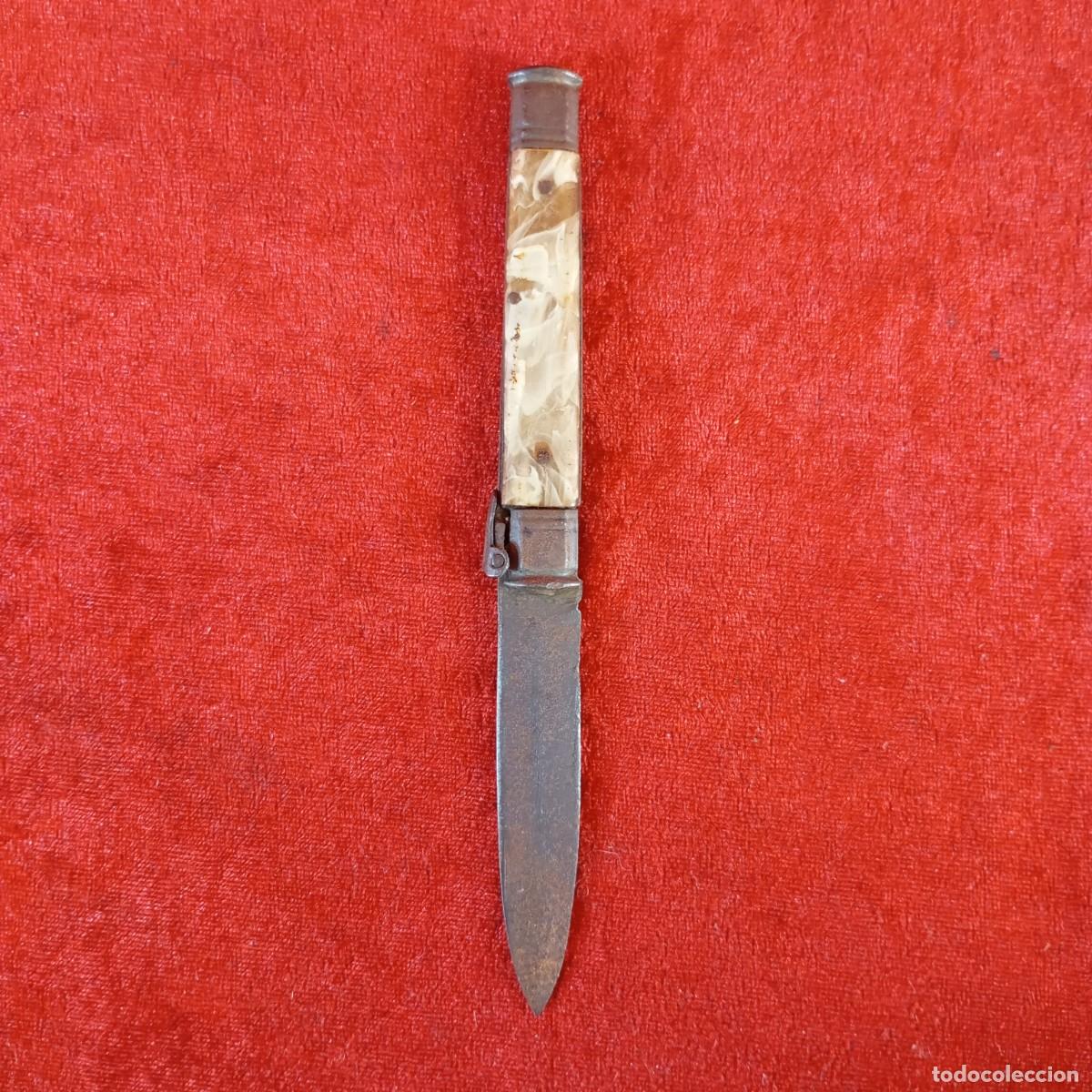 Antig&uuml;edades: NAVAJA DE BOLSILLO - MANGO DE NACARINA - TRADICIONAL ESPA&Ntilde;OLA - SIGLO XX - 17 CM DE LARGO - 57