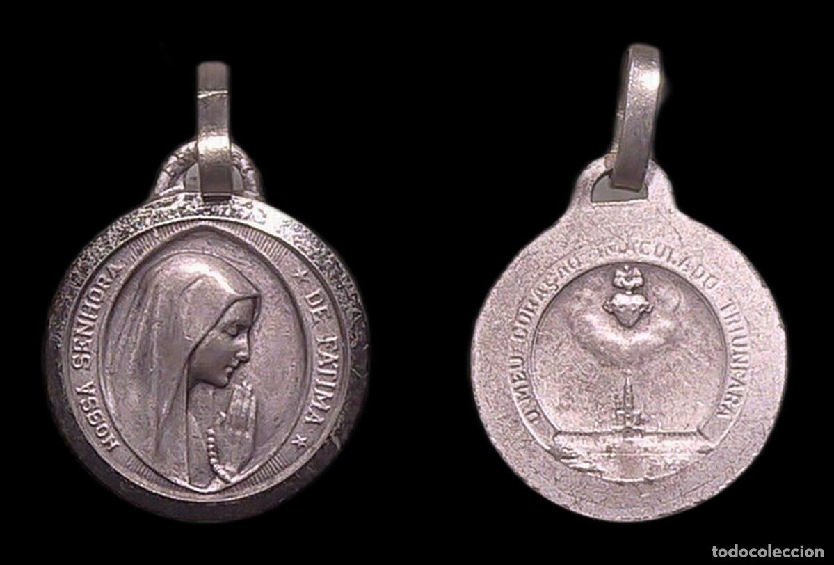 Antiquit&auml;ten: MEDALLA RELIGIOSA PORTUGAL NUESTRA SE&Ntilde;ORA DE FATIMA SAGRADO CORAZON SANTUARIO