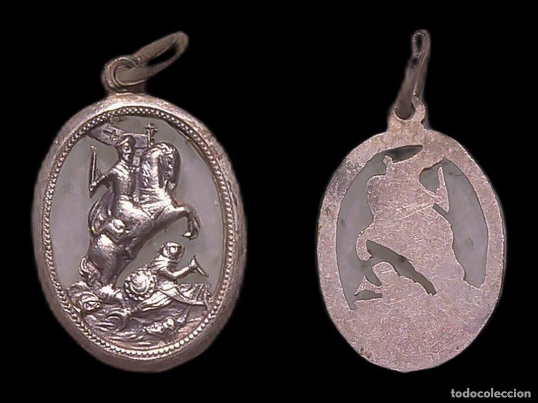 Antiquit&auml;ten: MEDALLA RELIGIOSA SANTIAGO DE COMPOSTELA SANTIAGO A CABALLO MEDALLA CALADA