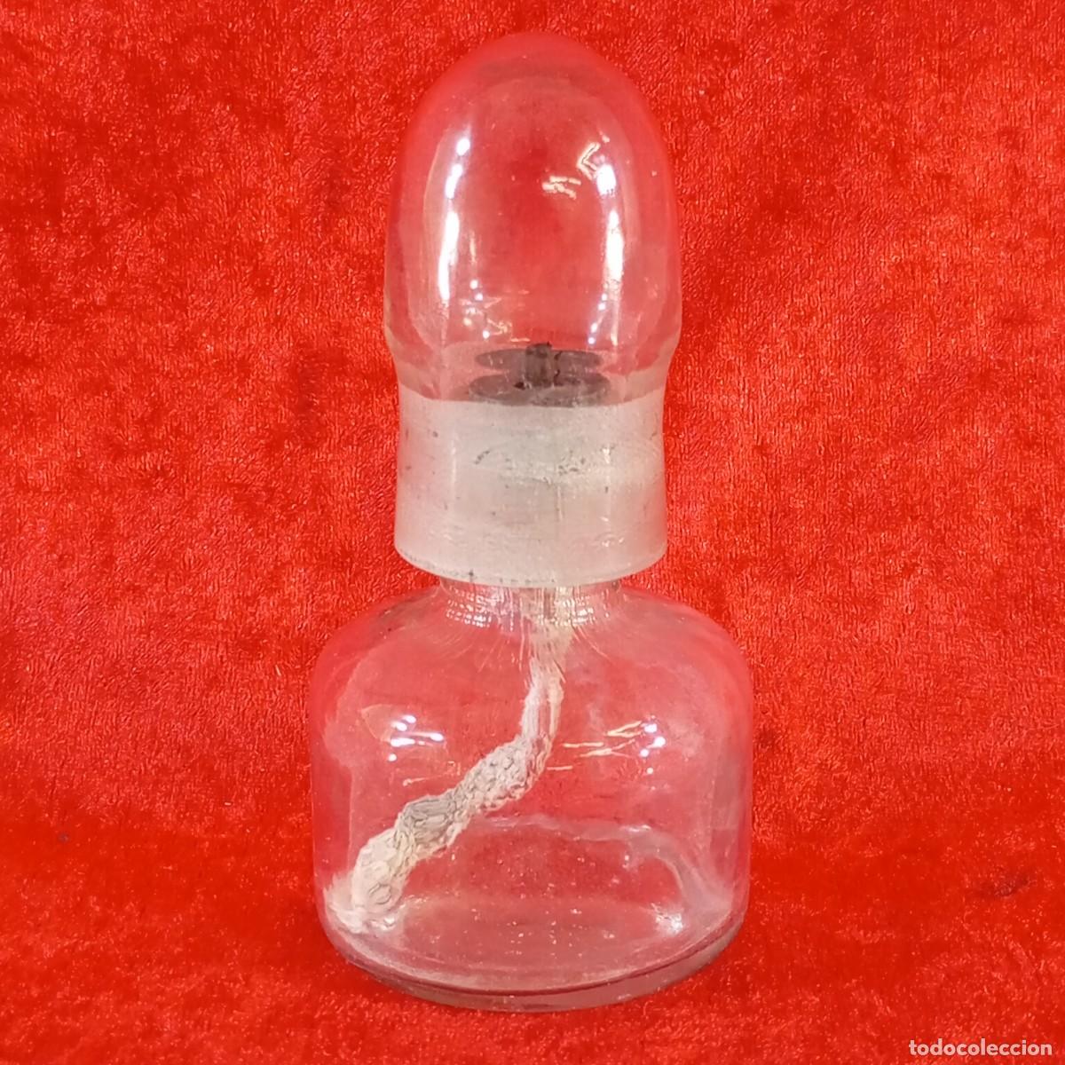 Antig&uuml;edades: ANTIGUA L&Aacute;MPARA DE ALCOHOL DE VIDRIO - VINTAGE - SIGLO XX - 12,5 CM DE ALTO - 29