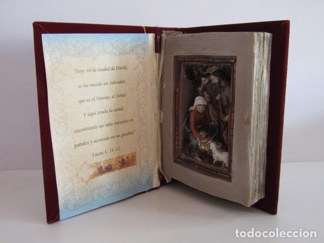 Antig&uuml;edades: ANTIGUO LIBRO PESEBRE DIORAMA DE NAVIDAD EN TERCIOPELO CON NACIMIENTO EN RELIEVE