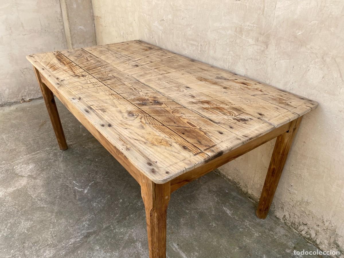Antig&uuml;edades: Mesa Antigua de Madera Artesanal - Foto 2