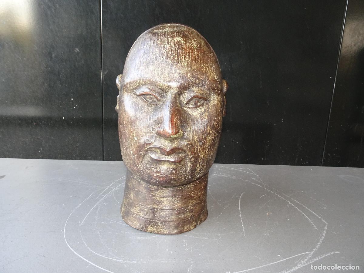 Antig&uuml;edades: Cabeza de Bronce Estilo Benin / Ife - Foto 3
