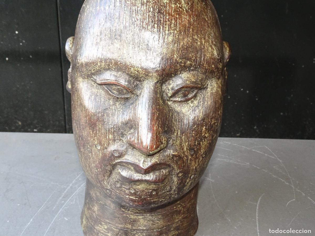 Antig&uuml;edades: Cabeza de Bronce Estilo Benin / Ife - Foto 6