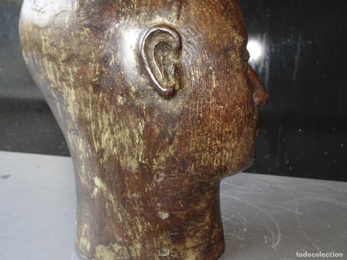 Antig&uuml;edades: Cabeza de Bronce Estilo Benin / Ife - Foto 8