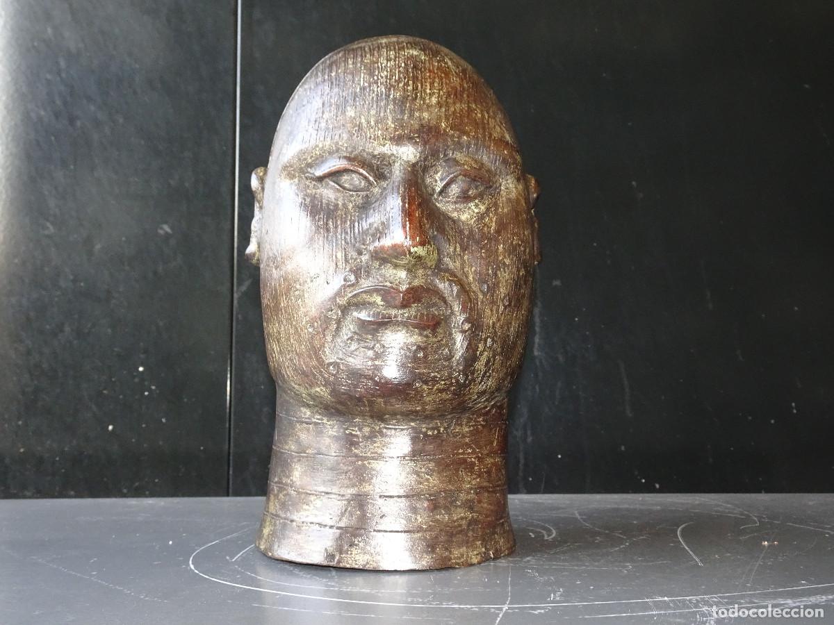 Antig&uuml;edades: Cabeza de Bronce Estilo Benin / Ife - Foto 10