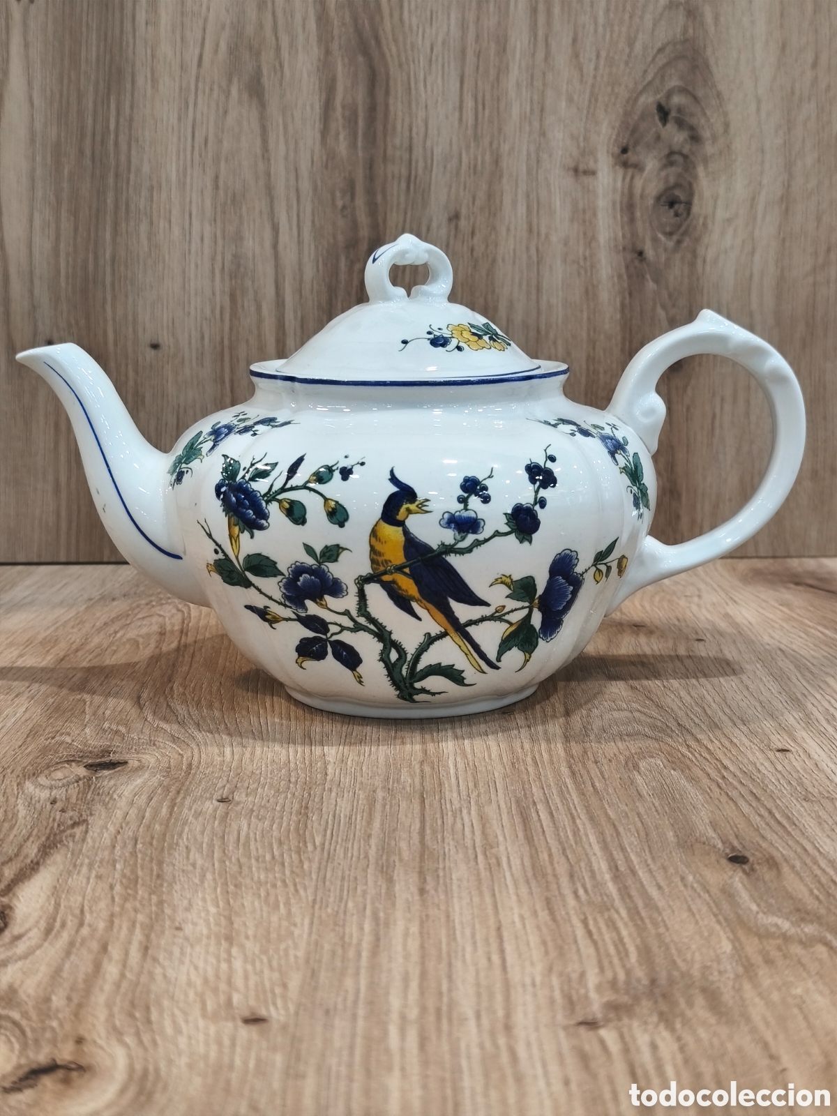 Antig&uuml;edades: Tetera de Porcelana Villeroy & Boch - Modelo Phoenix Blau - Formato Bajo