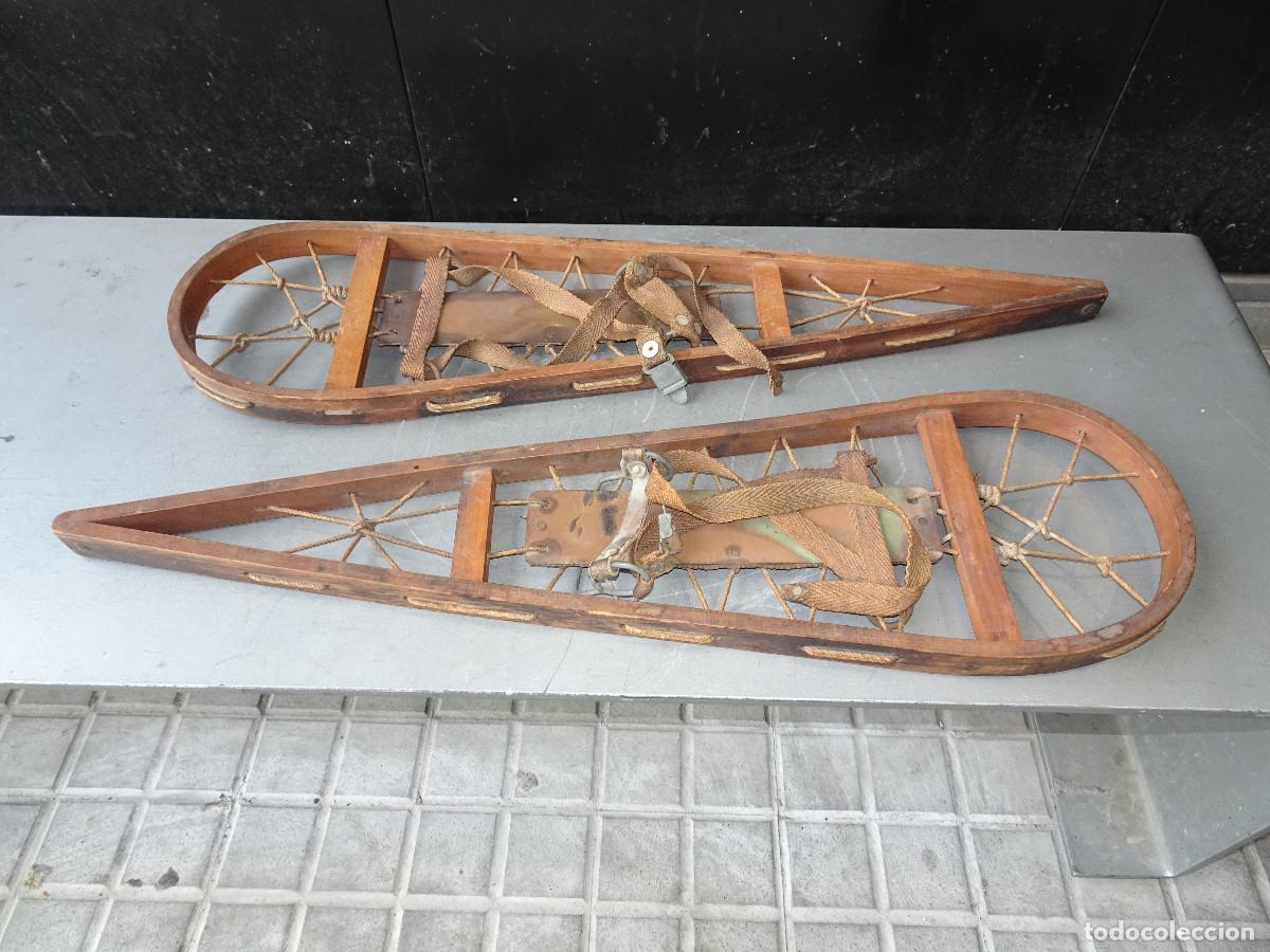 Antig&uuml;edades: Raquetas de Nieve Antiguas de Madera