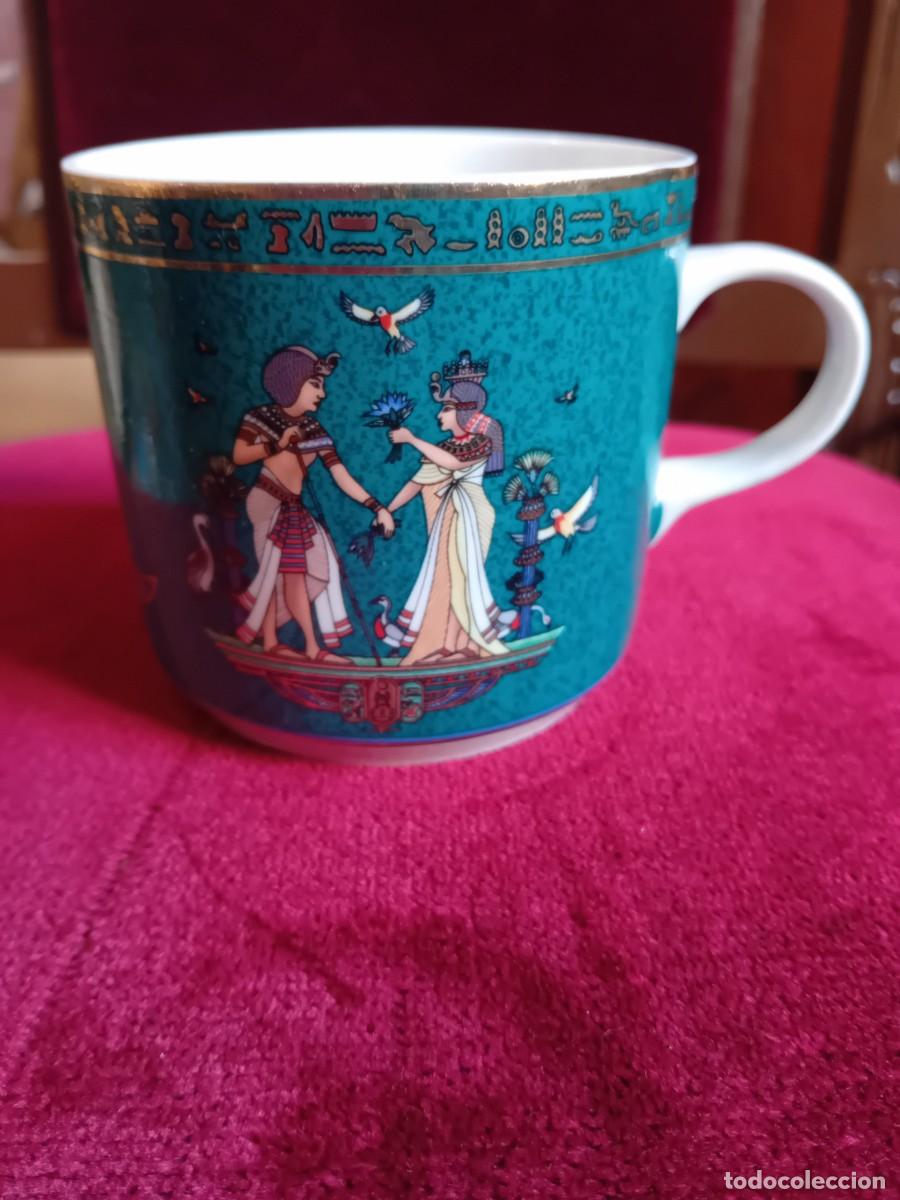 Antig&uuml;edades: Taza con motivos egipcios Royal porcelain 1980
