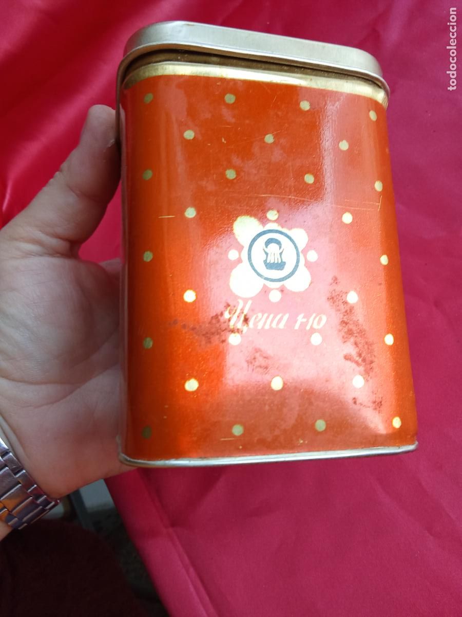 Antig&uuml;edades: Lata de t&eacute; Tepeu. Caja plomo - Foto 5