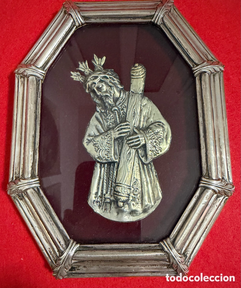 Antig&uuml;edades: Antiguo relicario-devocionario, de Jes&uacute;s Nazareno o Jes&uacute;s del gran poder. Plata de ley.