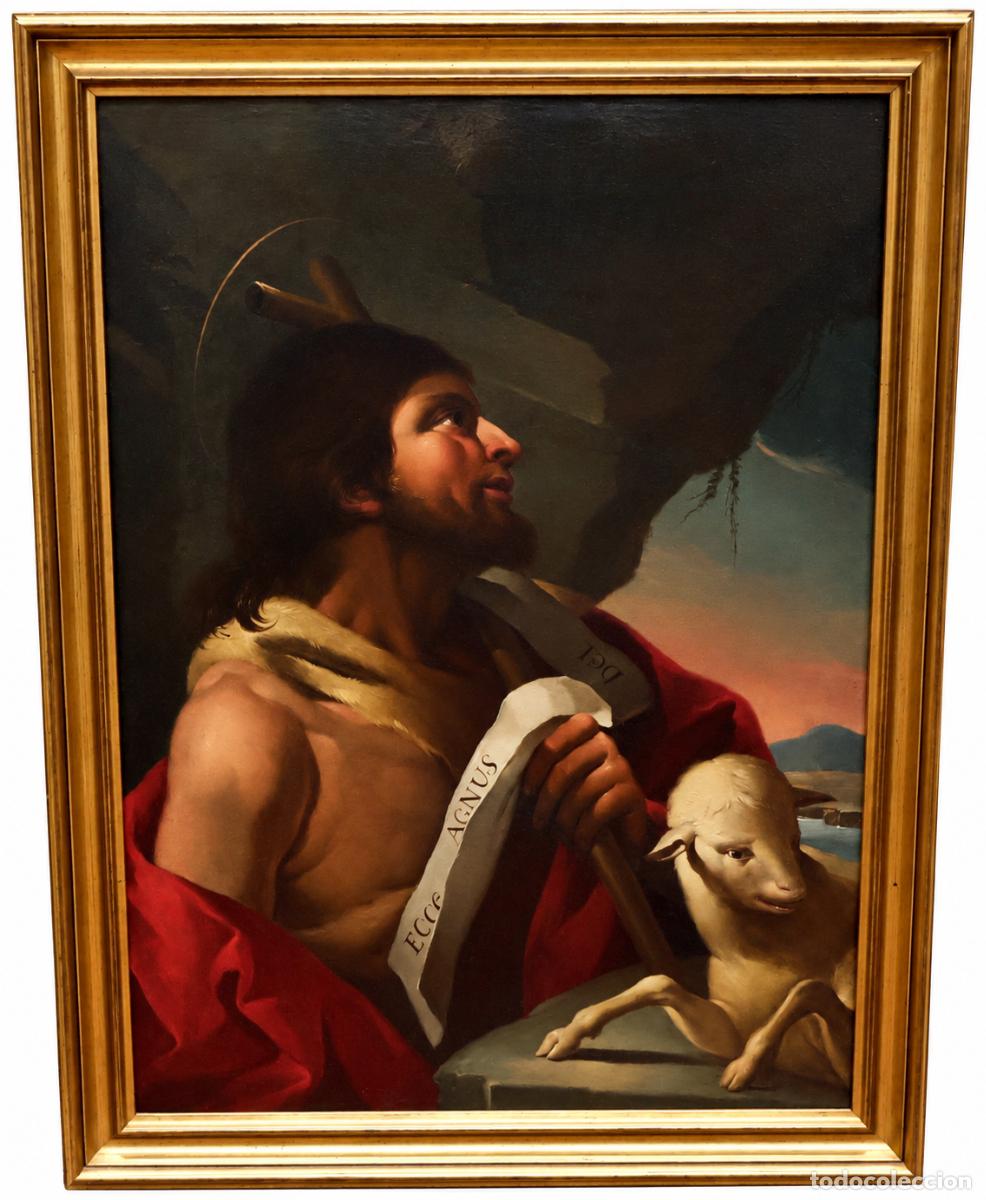 Antig&uuml;edades: ESCUELA ESPA&Ntilde;OLA (SIGLO XVIII) OLEO SOBRE TELA. SAN JUAN BAUTISTA