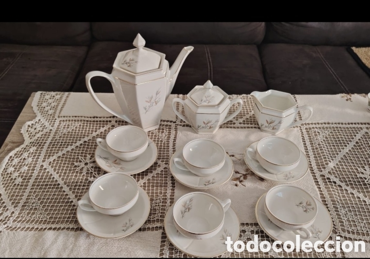 Antiques: Elegante juego de porcelana portuguesa vintage